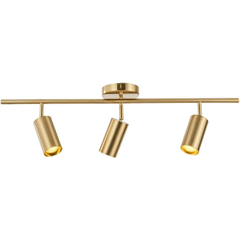 BOKT Brushed Brass Gold 3-Lights LED Adjustable Track Lighting