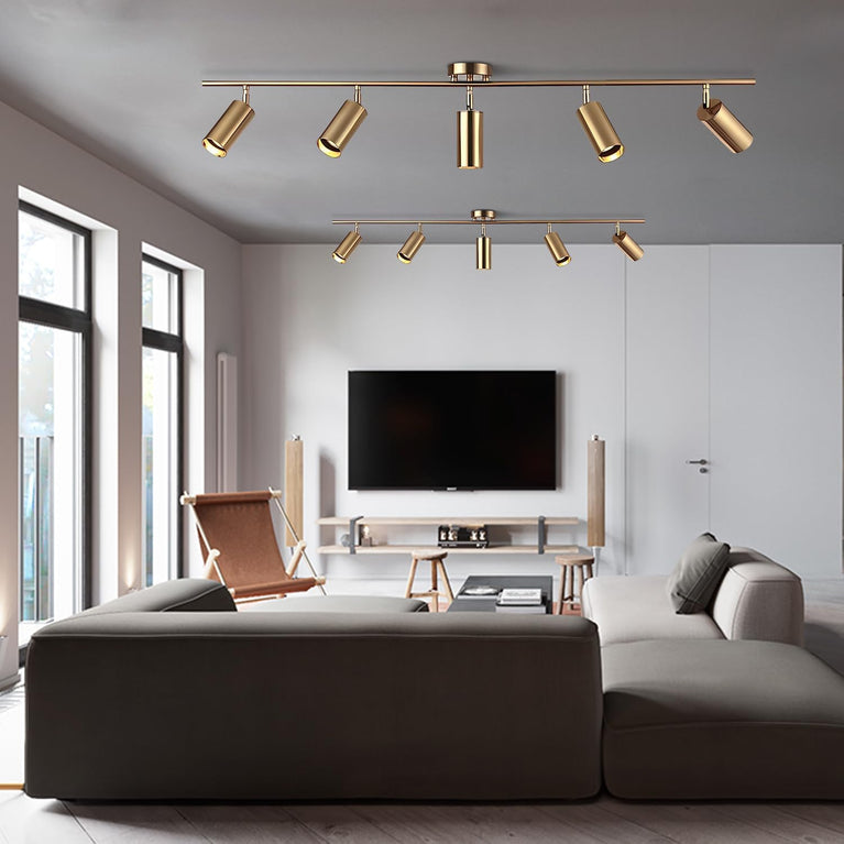 BOKT Modern Gold Track Light with 5 Spotlights