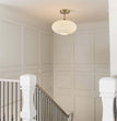 BOKT Milk White Glass Ceiling Light for Bedroom Stairway