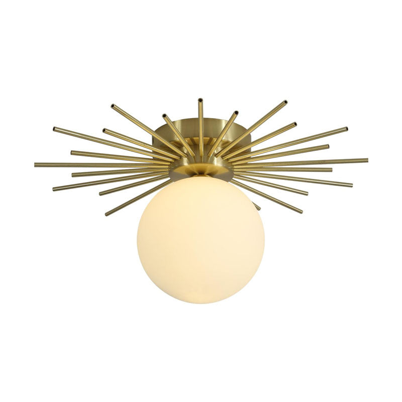 BOKT Modern Gold Semi-Flush Mount Sunshine Ceiling Light